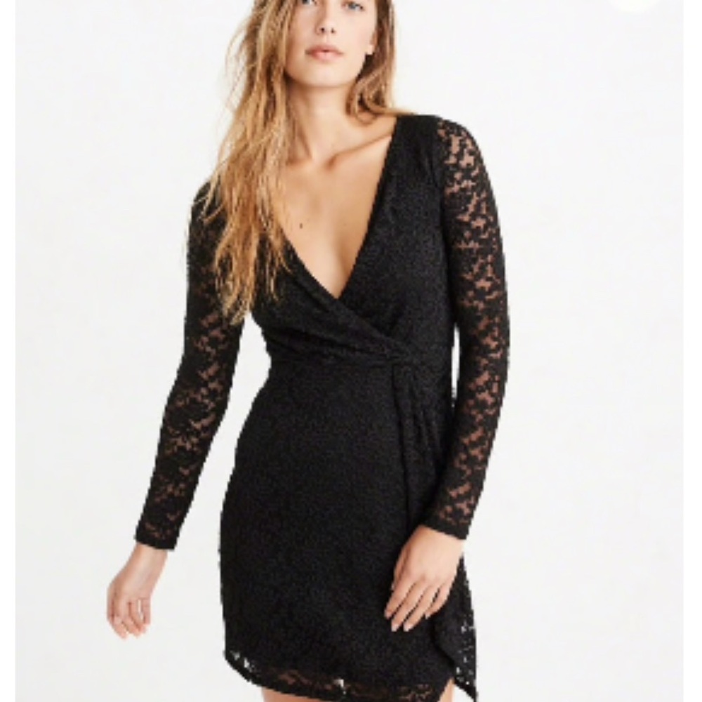 Abercrombie & Fitch Black Lace Mini Dress
